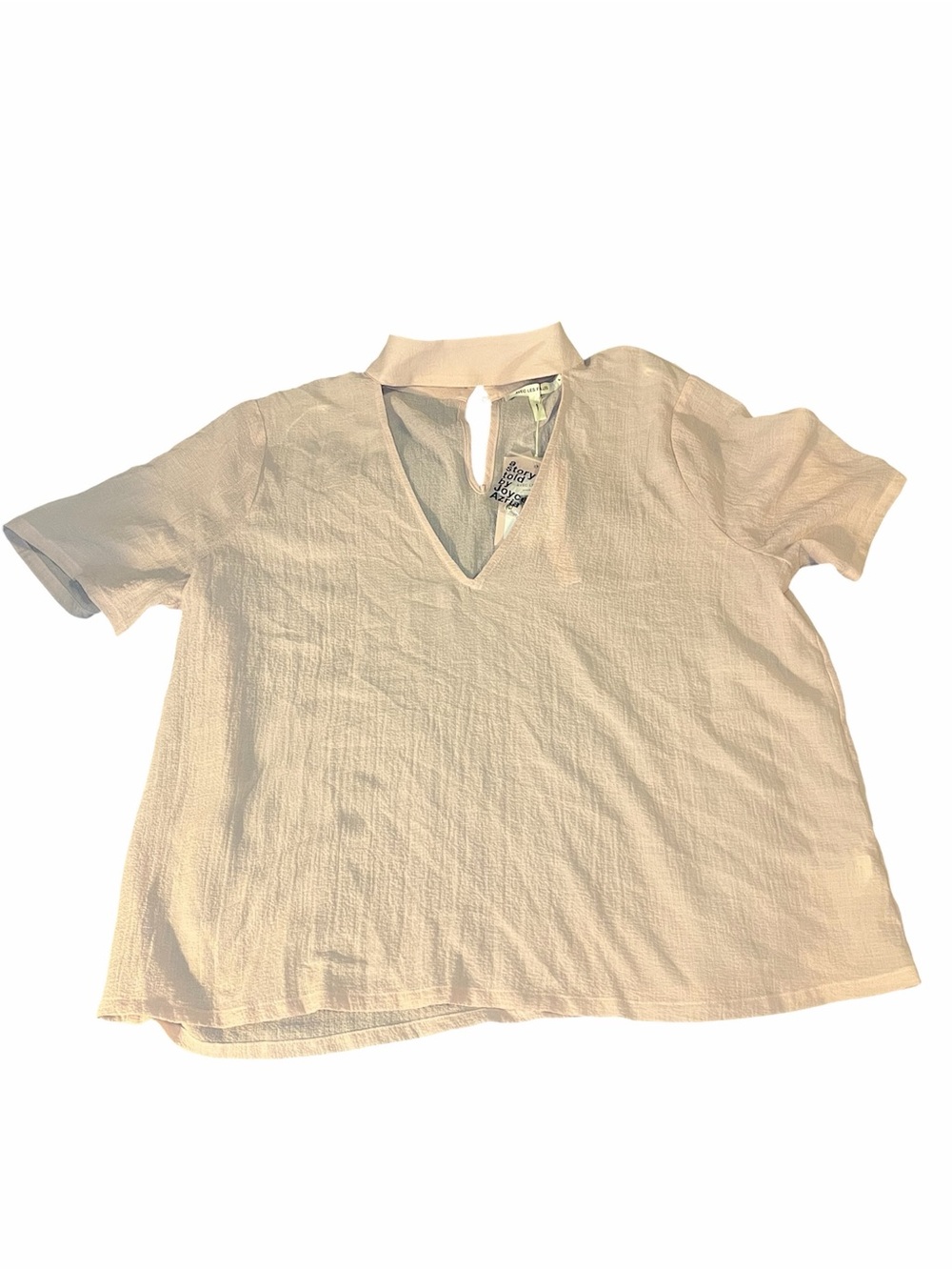 NWT Avec Les Filles "Claire" V-Neck Choker Blouse.
